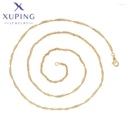 Anhänger Halsketten Xuping Schmuck Ankunft 60 cm Einfache Kette Für Halskette Von Gold Farbe Frauen Exquisite Geschenk X000815717
