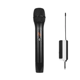 Microfoni Microfono palmare UHF in metallo Ricaricabile TIPO C Microfono wireless a un canale o doppio