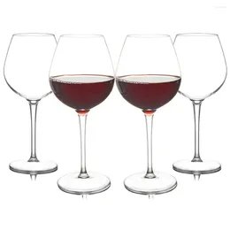 Wine Glasses Red Glass Cup Goblet Plastic Transparent Unbreakable Cups 320ML 550ML 580ML For Bar Camping Party