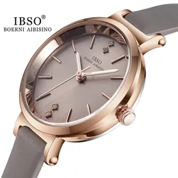 IBSO 8 mm Ultra-cienki nadgarstka Watches Watches Luksusowa kobieta zegar moda Montre femme kwarcowy zegarek Relogio feminino 240123