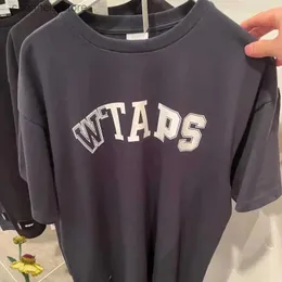 Erkek Tişörtler Moda Basit Wtaps T-Shirt Kısa Kollu Yüksek Kaliteli Pamuk Mektup Desen Sweatshirt All Maç Wtaps Bir Gün Gönderildi T240202