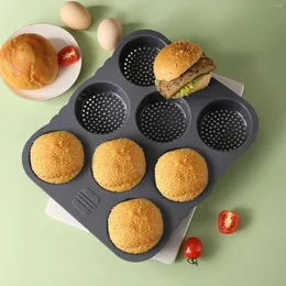 Esteiras de mesa molde hamburgo não adere ao silicone circular resistente a altas temperaturas utensílios de cozinha para assar pão doméstico