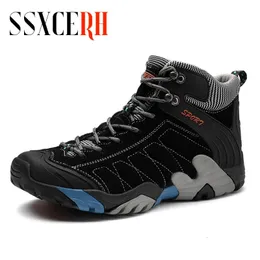 SSXCERH MEN WINTER SNOW BOOTS WASTOF REATHERスニーカースーパーウォームメンズブーツ屋外男性ハイキングブーツワークシューズサイズ3845 240126