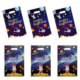 Envoltório de presente Sacos de astronauta Spaceman Bolsas de doces para crianças Menino Outer Space Tema Aniversário S Baby Shower Favors