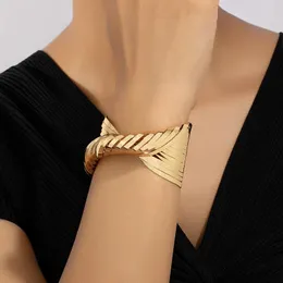 팔찌 힙합 금속 불규칙한 매듭 커프 뱅글 패션 보석과 과장된 기하학적 비틀림 오프닝 핸드