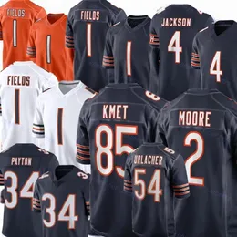 Wholesale Justin Fields DJ Moore Darnell Wright Football jerseys Walter Payton Tremaine Edmunds Chase Claypool Jaquan Brisker Darnell Mooney Brian Urlacher Cole K