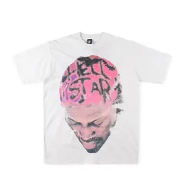 Модный бренд Hellstar Hellstar Abstract body использует винтажные высококачественные дизайнерские повседневные футболки с короткими рукавами из двойного хлопка с забавным принтом для мужчин и женщин Star Hell