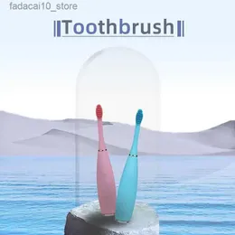 Toothbrush Portable Rechargeable Electric Ultra-Hygienic Sonic Toothbrush Care with Silicone PBT Polymer Bristles Replaceable Brush Head Q240202