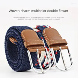 Cinture Cintura da uomo unisex Tessuto casual elastico Sport all'aria aperta Tela Arrampicata Lavoro Jeans Pantaloni da tuta per donna