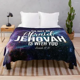 Blankets Jehovah Is With You Isaiah 41:10 Throw Blanket For Travel Light And Couple Sheep Wool