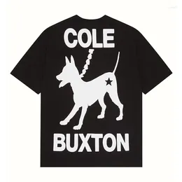 Cole Buxton Designer Men's T Shirts Fashion Men Women Black White Pet Dog Print Cole Buxton T-Shirt Oversized Tee Top Streetwear Shirt With Tags 719