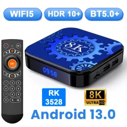 Transspeed Android 13 Wifi5 TV Box RK3528 Dual WiFi BT5.0+ HDR10+ Unterstützung 8K Voice Media 4K 3D Set Top Box