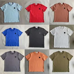 Дизайнерская футболка Stones Island высокого качества, летняя мужская и женская дышащая свободная футболка с коротким рукавом и буквенным принтом, уличная мода на кампусе, хлопковая футболка 965