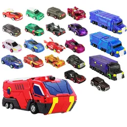 Coreano tv desenhos animados anime transformando mecard venosa azul transformável robô carro batalha unicórnio brinquedo figura de ação 3 cartão 240126