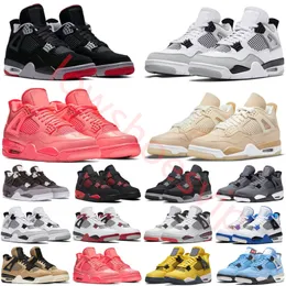 Desinger 4S Basketball Shoes Jumpman 4 Size US 13 Black Cat Sneaker Jordenes Sports Cats Red Thunder University Blue Oreo Men Mener Sneakers 4S