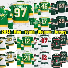 ＃97 Kirill Kaprizov Reverse Retro Hockey Jersey