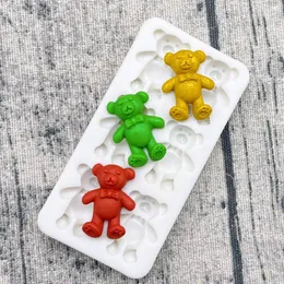 Формы для выпечки медведя силиконовые формы для сахарной промышленности инструменты из смолы форма для кексов помадка украшения торта