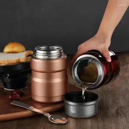 Water Bottles Stainless Steel Insulation Lunch Box Soup With Spoon Containers Thermo Mug Cup 500ML 750ML Vacuum Flasks Thermosbeker