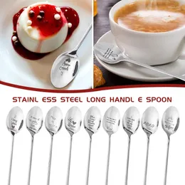 Party Favor 2024 Valentines Day Gift Anniversary For Boyfriend Stainless Steel Spoon Good Morning Handsome Present Wedding Gifts