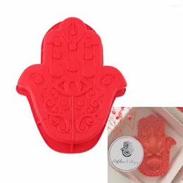 Stampi da forno 3D Grande Mano di Fatima Occhio di Dio Stampo in silicone Bakeware Fai da te Cioccolato Vassoio da forno Antiaderente Dessert Pane Stampo per pasticceria