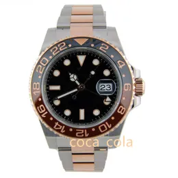 Relógio de pulso masculino de luxo mergulhador mecânico automático nova pulseira de aço inoxidável safira à prova d'água relógio masculino II 18K EVEROSE / SS 126711 CHNR ROOTBEER