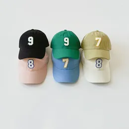 Ball Caps Korece Versiyon Çocuk Beyzbol Bahar Yaz Plajı 8 Şapka Kızlar Snapback Cap Cotton Sıraslı Bebek Şapkalar