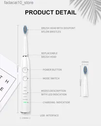 Zahnbürste Seago Smart Charging Elektrische Zahnbürste Sonic Q240202