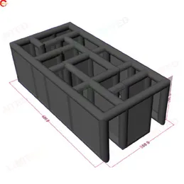 wholesale Halloween Outdoor activities party rental black inflatable maze 6x3m air bounce house leisure sport games for kids