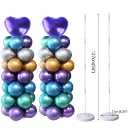 Party Decoration MEIDDING Supplies Balloon Column Plastic Arch Stand With Base And Pole For Birthday Decor Ballons Holder2848