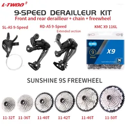 Deragliatori bici Ltwoo A5 Gruppo a 9 velocità 9V Deragliatore cambio MTB 9S Trigger 32T 36T 40T 42T 46T Cassette Mountain Gear Set Parti di biciclette