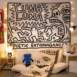 Tapestries Graffiti Background Fabric Bedroom Rental House Hanging Cloth Net Red Dormitory Wall