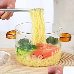 Soppa lagerkrukor oup Hög Borosilikat Glass Health Pot Stockpot Drop Delivery Home Garden Kitchen Dining Bar Cookware DHHVP