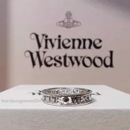 Designer de jóias de luxo VivienenWestwoods Satélite Viviane Westwood Imperatriz Dowager West Hollow Letter Ring Saturn Ring Mesmo presente do dia dos namorados