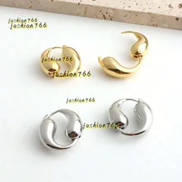 Hoop for Women Geometric Shape of Water Droplets Stud Earrings Ladies Stainless Steel Gold Sier Earring Jewelry Accessories
