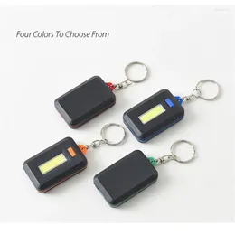 Keychains Night Light Keychain COB LED Flashlight Key Ring Outdoor Sports Portable Emergency Camping Hiking Lamp Chains