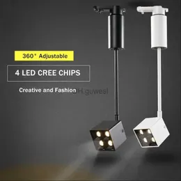 Luzes de pista 12W Long Pole Rail Spotlight AC85-265V LED Track Light COB Lamp Spot Rail Lights Teto Spotlights Kitchen Shop Store Lighting YQ240124