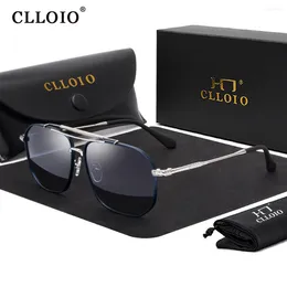 Sunglasses CLLOIO Luxury Polarized Men Driving Anti-glare Shades Glasses For Women Brand Design Prescription Eyeglass Frame