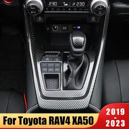 Toyota için İç Aksesuarlar RAV4 XA50 2024 Araç Dişli Vites Değiştirme Kutusu Merkezi Kontrol Paneli Kapak Çerçevesi Çıkartma Strip