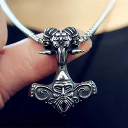 Pendant Necklaces Fine Hand-made European And American Viking Pirates Domineering Goat Head Men Women Jewelry Necklace