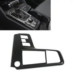 Innenzubehör Auto-Getriebegehäuse-Abdeckungsverkleidung, Kohlefaser-Stil, Konsolen-Schalthebel-Panel-Rahmen-Aufkleber, Ersatz für Kia Sportage Benzin