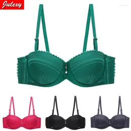 BHs Julexy 2024 für Frauen halbe Tasse Push-Up-BH Sexy Spitzenunterwäsche 80 85 90 95BC weibliche Brasieres