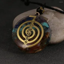 Collane con pendente 2 pezzi/set Collana di amuleti orgonici 7 chakra