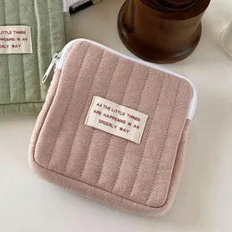 Förvaringspåsar bärbar läppstift väska makeup tampong sanitära servett dynor arrangör påse kvinnor mini kosmetik