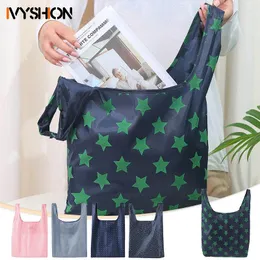 Storage Bags Shopping Bag Eco-friendly Hand Shoulder Grocery Market Reusable Foldable Supermarket Shop IVYSHION