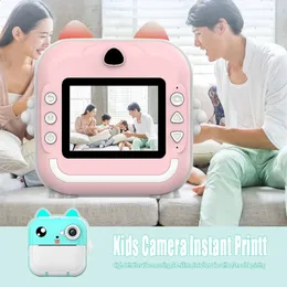 2400W barnkamera för pografi Instant Print Po Children Mini Thermal Printer HD Video Educational Toys Gift 240131