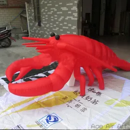 wholesale Door to Door Cute Inflatable Lobster Animal Model With Fan For Advertising/ Party/Show Decoration