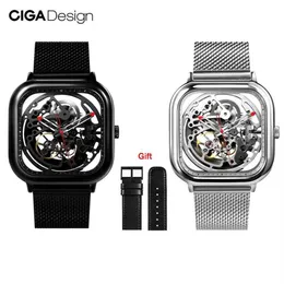 Original Xiaomi Youpin CIGA Design Uhr Automatische Aushöhlung Mechanische Uhr Männliche Quadratische Mechanische Uhren CYX-C7 30024552171