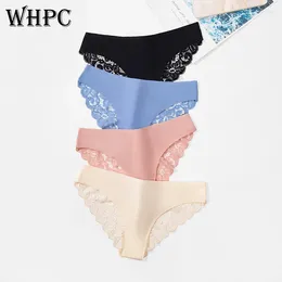 Kadın Panties 2024 Kadın Seksi Çiçek Dantel Çamaşırı Ice İpek Yumuşak Nefes alabilen iç çamaşırı Kadınlar Ruffles Briefs Lady