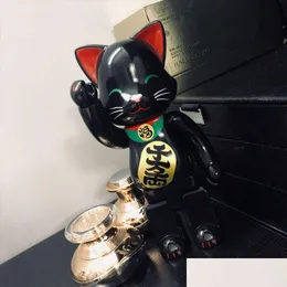 영화 게임 Bearbrick Violent Bear Block Black Lucky Cat Trend 인형 수제 모델 장식품 400 (CM 드롭 배달 장난감 선물 액션 DHFGV