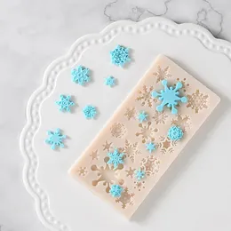 قوالب الخبز 3D عيد الميلاد الثلجية Snowflake Silicone DIY CALANY CALEIN